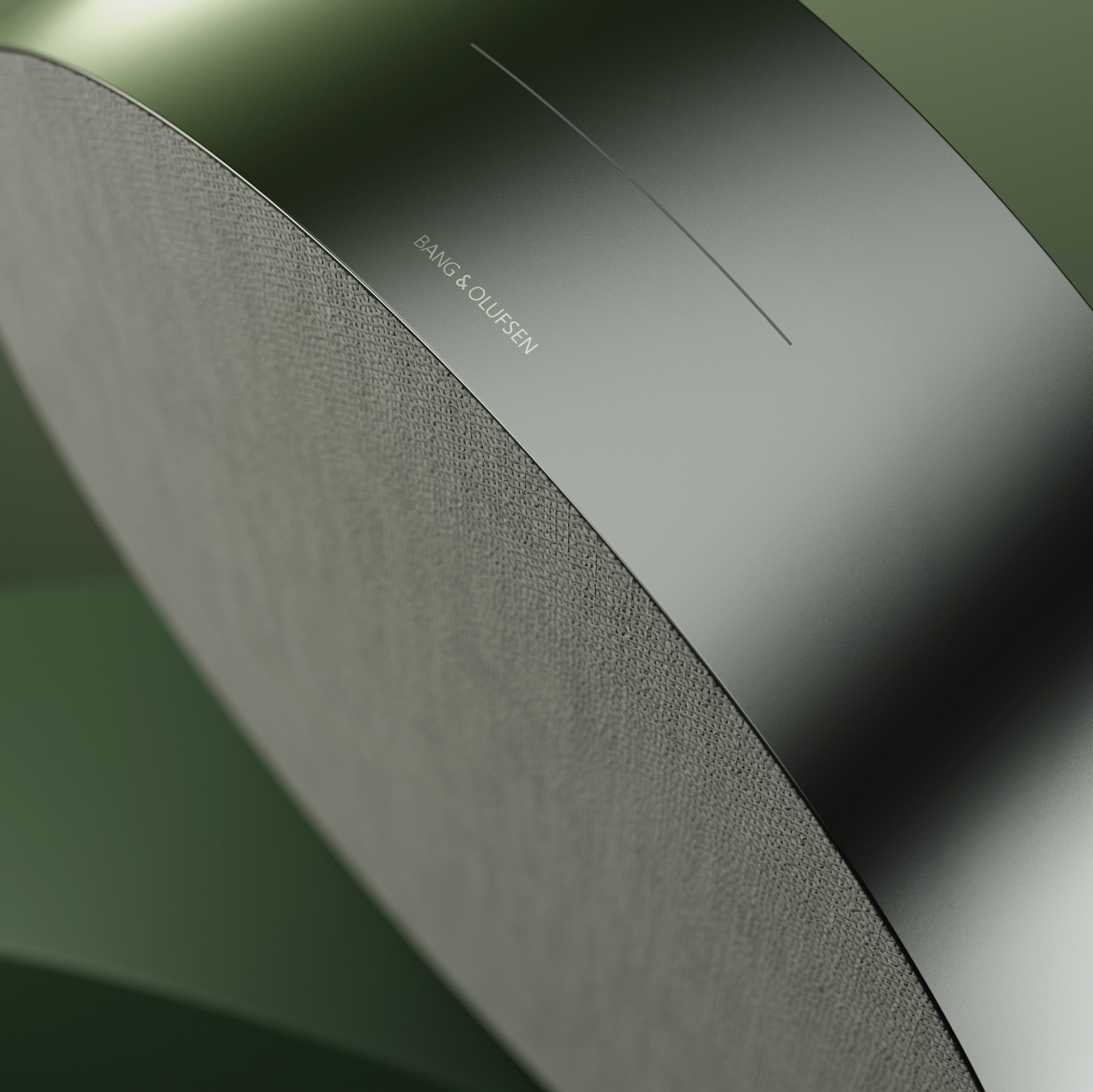 3D rendering of a modern design speaker for product marketing