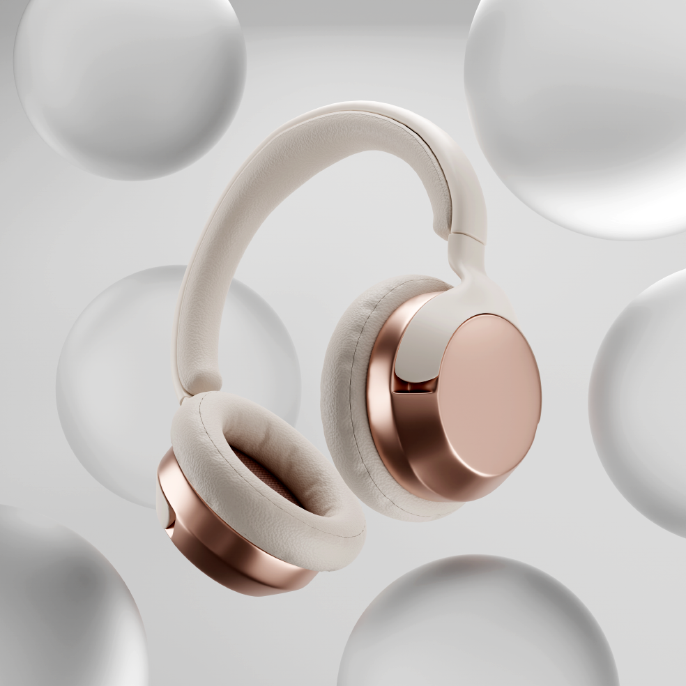 3D rendering of headphones
