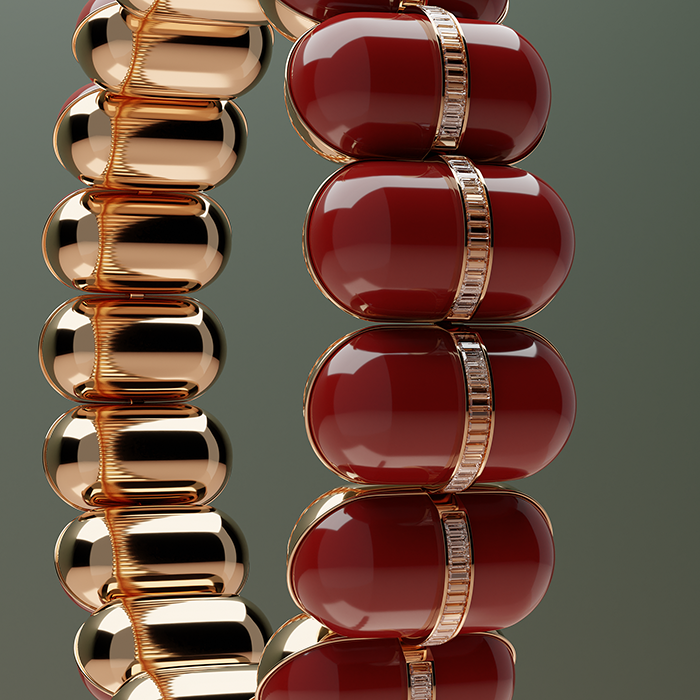 photorealistic 3d render of high-end ring