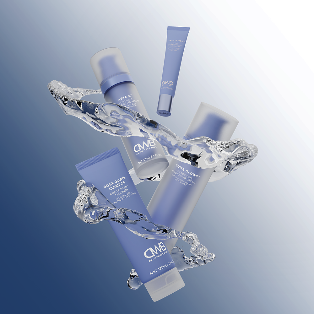 3d render of a lip product surrounded by water