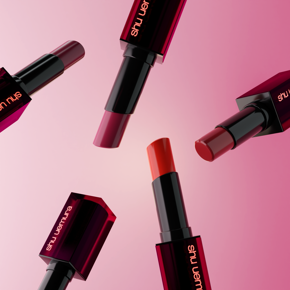CGI product photography of luxury lipsticks, created for e-commerce